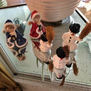 Goebel set of 3 porcelain snowman, 2 angels